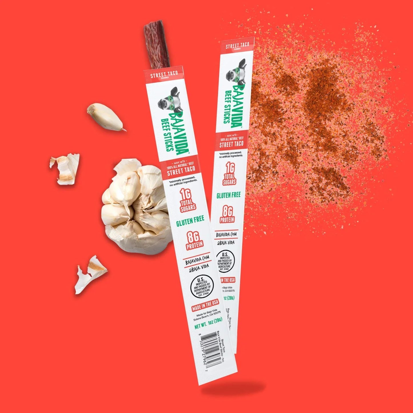 100% All-Natural Beef Sticks - Street Taco (16 Sticks)