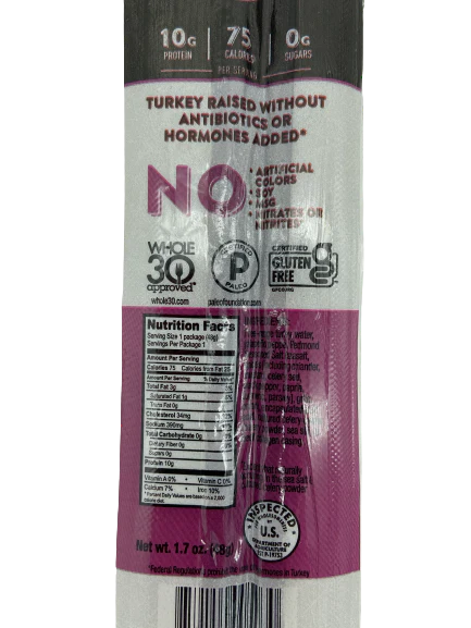 Spicy Turkey Snack Stick