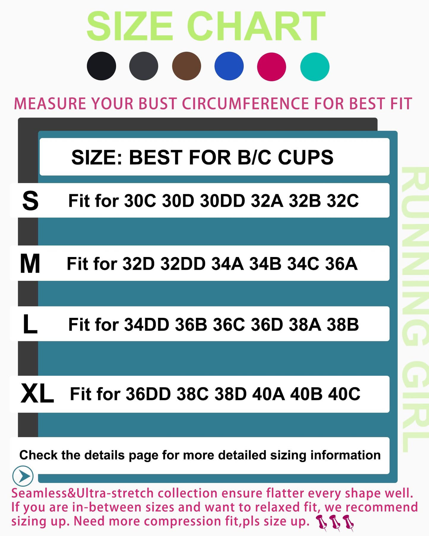 RUNNING GIRL® Strappy Yoga Bra | Built-in Shelf Bra with Push Up Support for B/C Cups