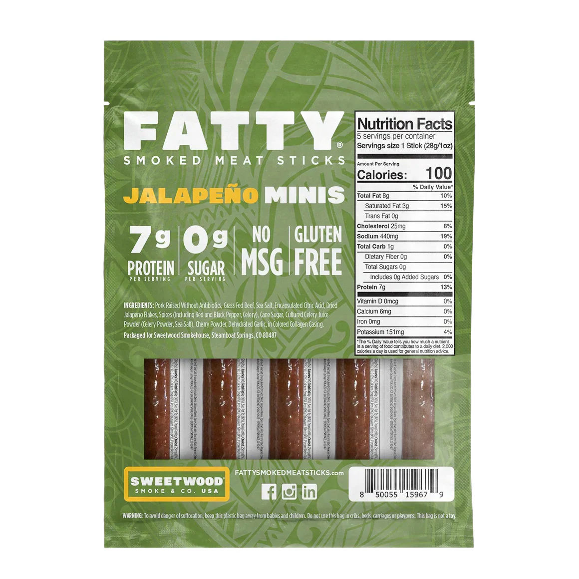 Jalapeno Minis Smoked Meat Sticks (5 CT)