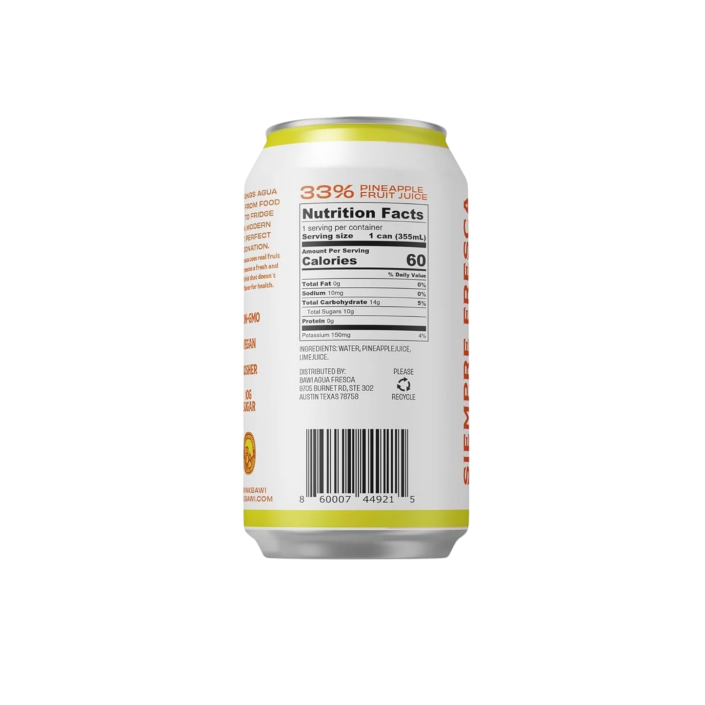 Sparkling Agua Fresca La Pi?a ¨C Pineapple (4 Pack)