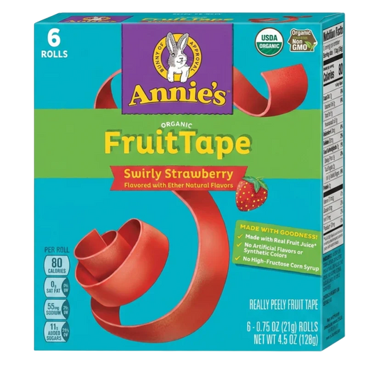 Organic Fruit Tape Swirly Strawberry (6 CT)