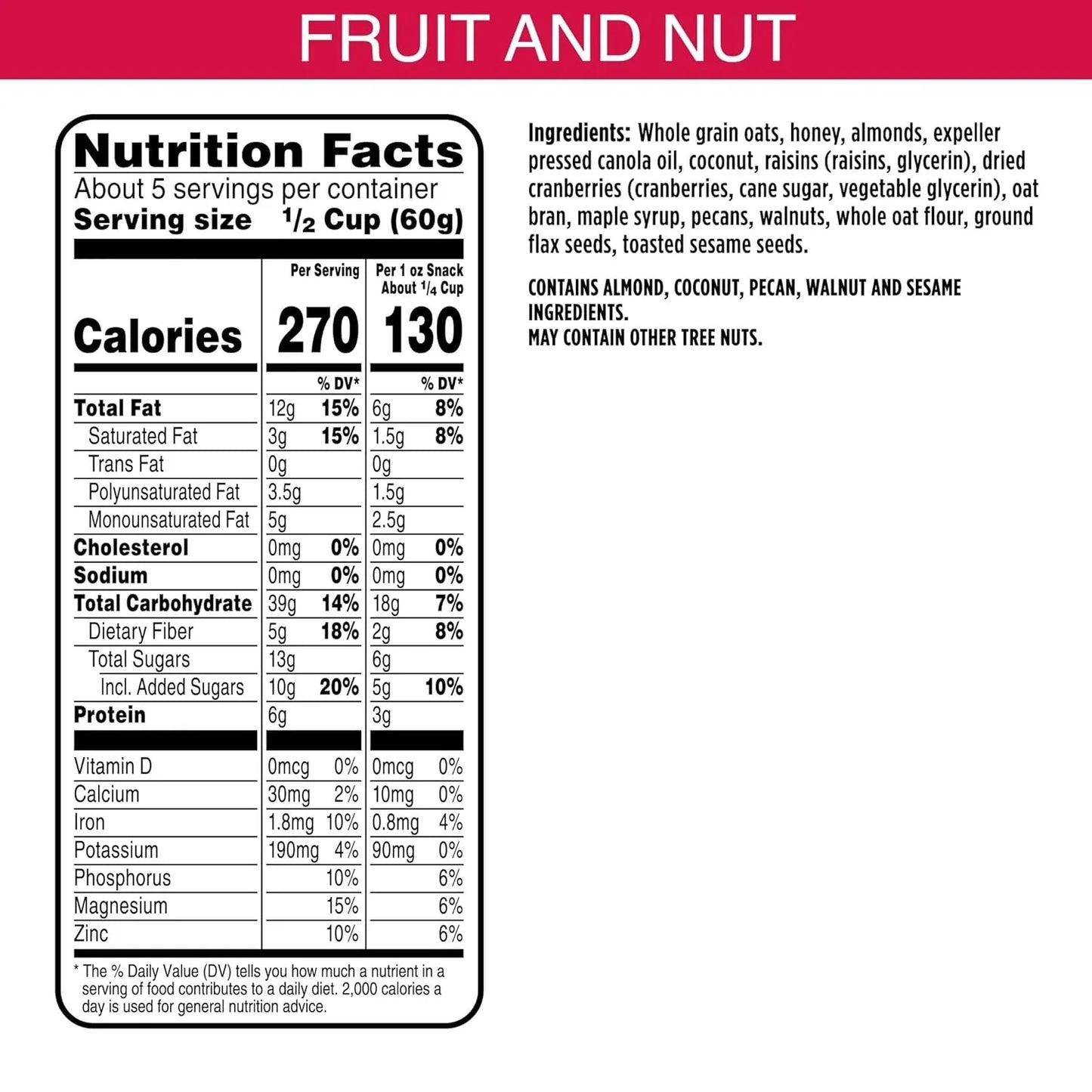 Fruit & Nut Granola