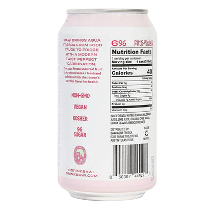 Sparkling Agua Fresca La Guayaba - Pink Guava (12 Pack)