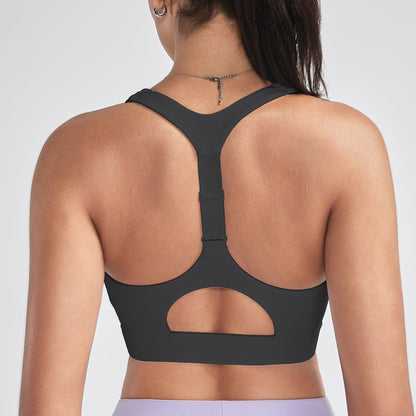 RUNNING GIRL® High-Impact High-Neck Sports Bra | Hollow Out Back-Support Bra