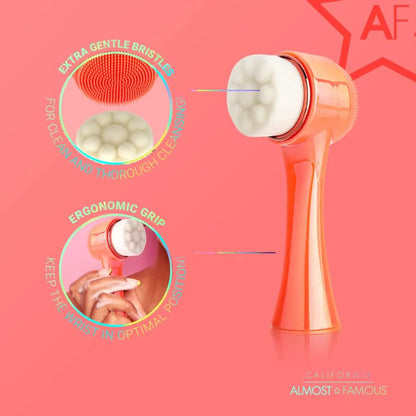 Cleanse It 2-in-1 Exfoliator Brush - Coral