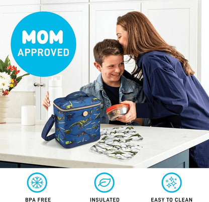 Cypress Repreve Bag - Navy Dinosaur
