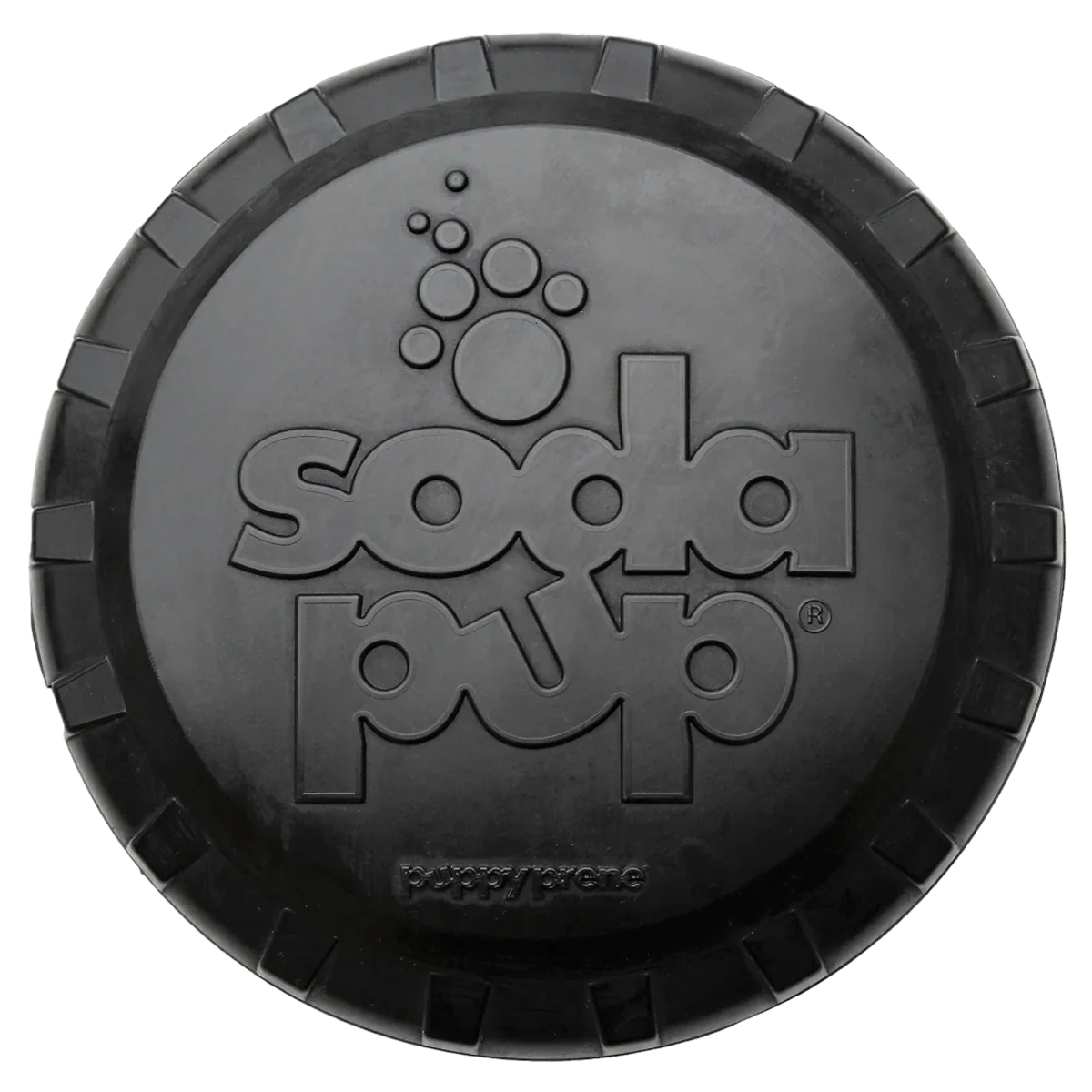 Magnum Bottle Top Flyer Dog Retrieving Frisbee - Large - Black