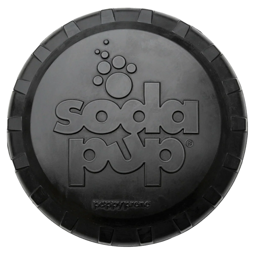 Magnum Bottle Top Flyer Dog Retrieving Frisbee - Large - Black