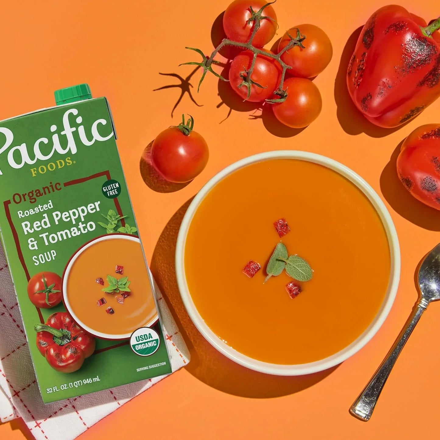 Organic Roasted Red Pepper & Tomato Creamy Soup