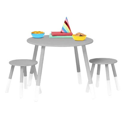 Scandi Table And Chair Set - Grey/White