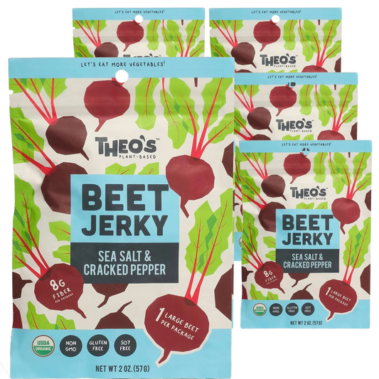 Sea Salt and Cracked Pepper Beet Jerky (6 Pack)