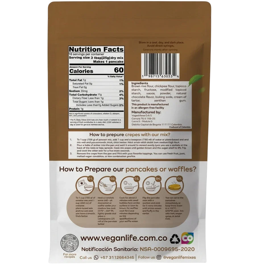 Vegan Mixes Chocolate Pancake Mix