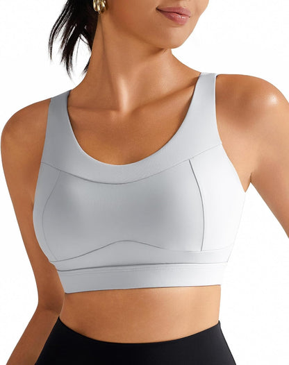 RUNNING GIRL® Triangle Cutout Sculpting Sports Bra | Fixed Moulded Cups with High Support