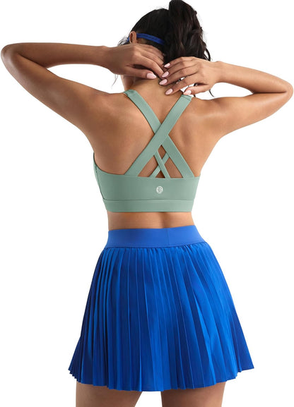 RUNNING GIRL® Medium-Support Strappy Criss-Cross Bra | Removable Cups & Buttery-Soft Sculpting Bra