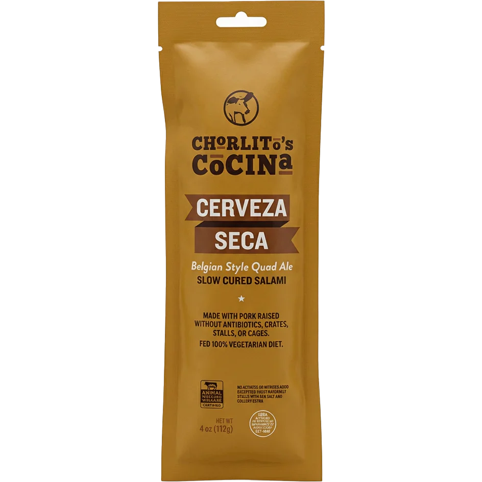 Cerveza Seca Dry Cured Belgian Style Quad Ale Salami