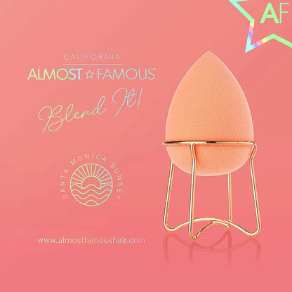 Professional Beauty Blender with Rose Gold Stand - Orange