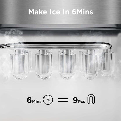 Countertop Bullet Ice Maker (26 Lbs) - Stainless Steel
