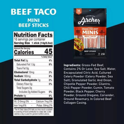 Mini Beef Taco Sticks (16 CT)