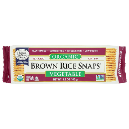 Organic Vegetable Brown Rice Snaps