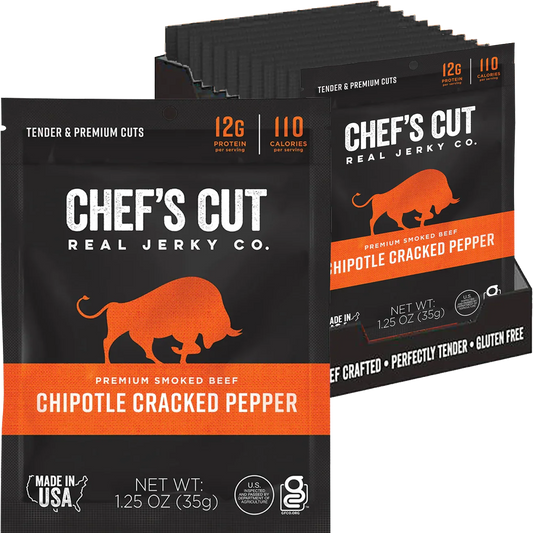 Chipotle Cracked Pepper Beef Jerky (12 Pack)
