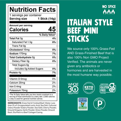 Italian Style Beef Jerky Stick (24 Pack)