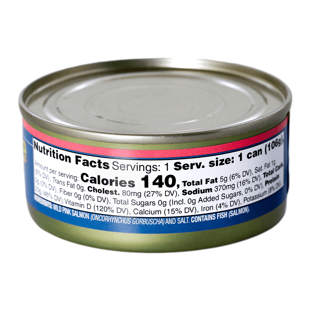 Wild Pink Salmon with Skin & Bones