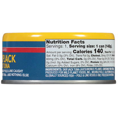 Skipjack Wild Tuna No Salt Added