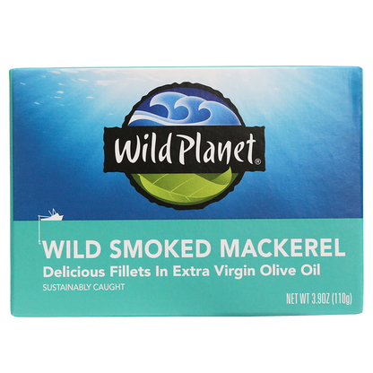 Wild Smoked Mackerel Fillets in Extra Virgin Olive Oil