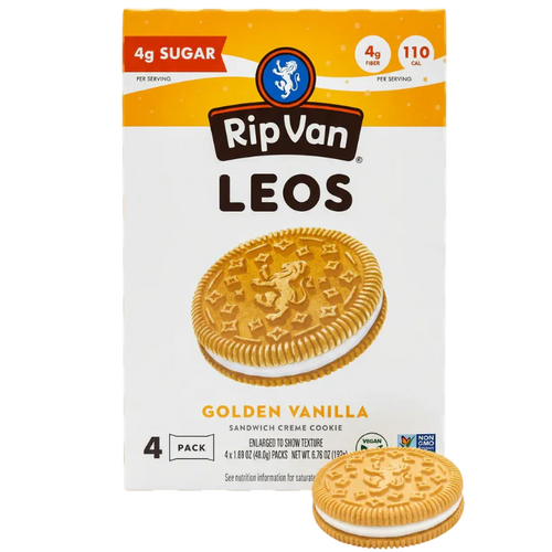 Leos Golden Vanilla Sandwich Creme Cookies (4 Pack)
