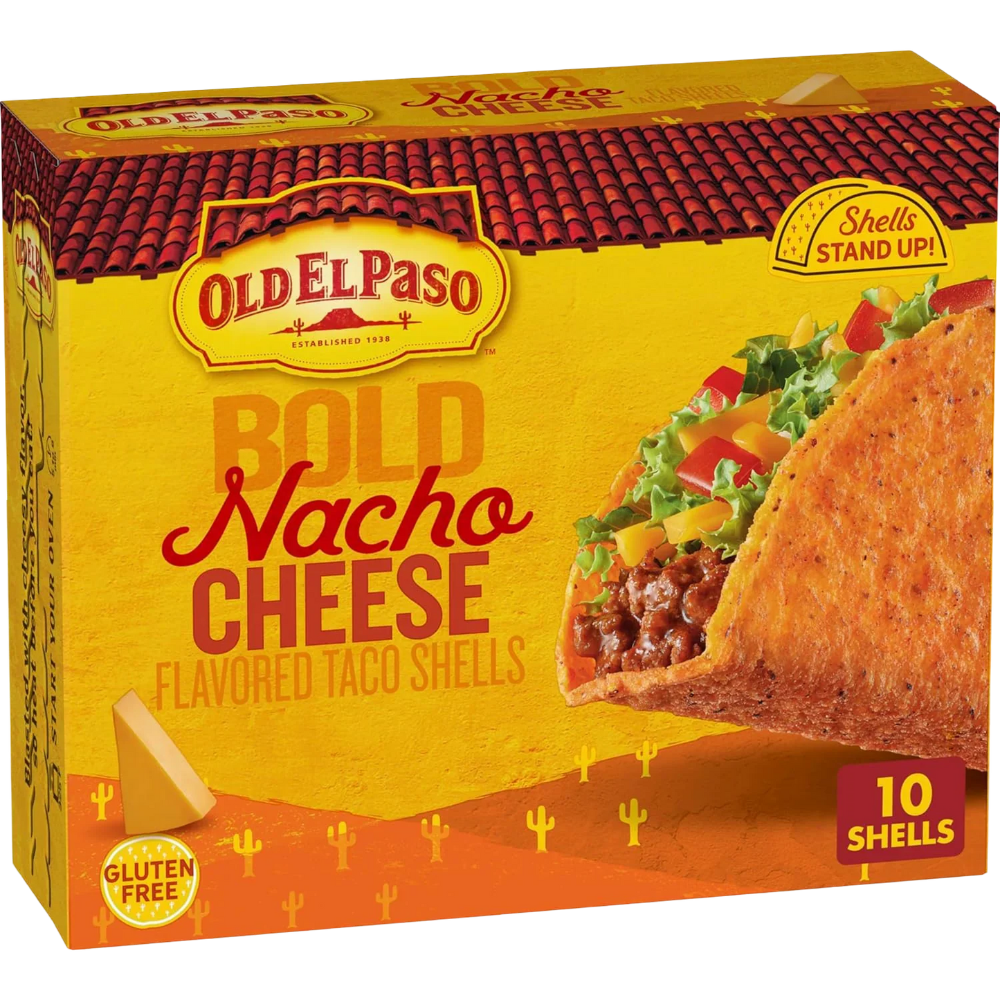 Stand 'N Stuff Taco Shells - Bold Nacho Cheese (10 CT)