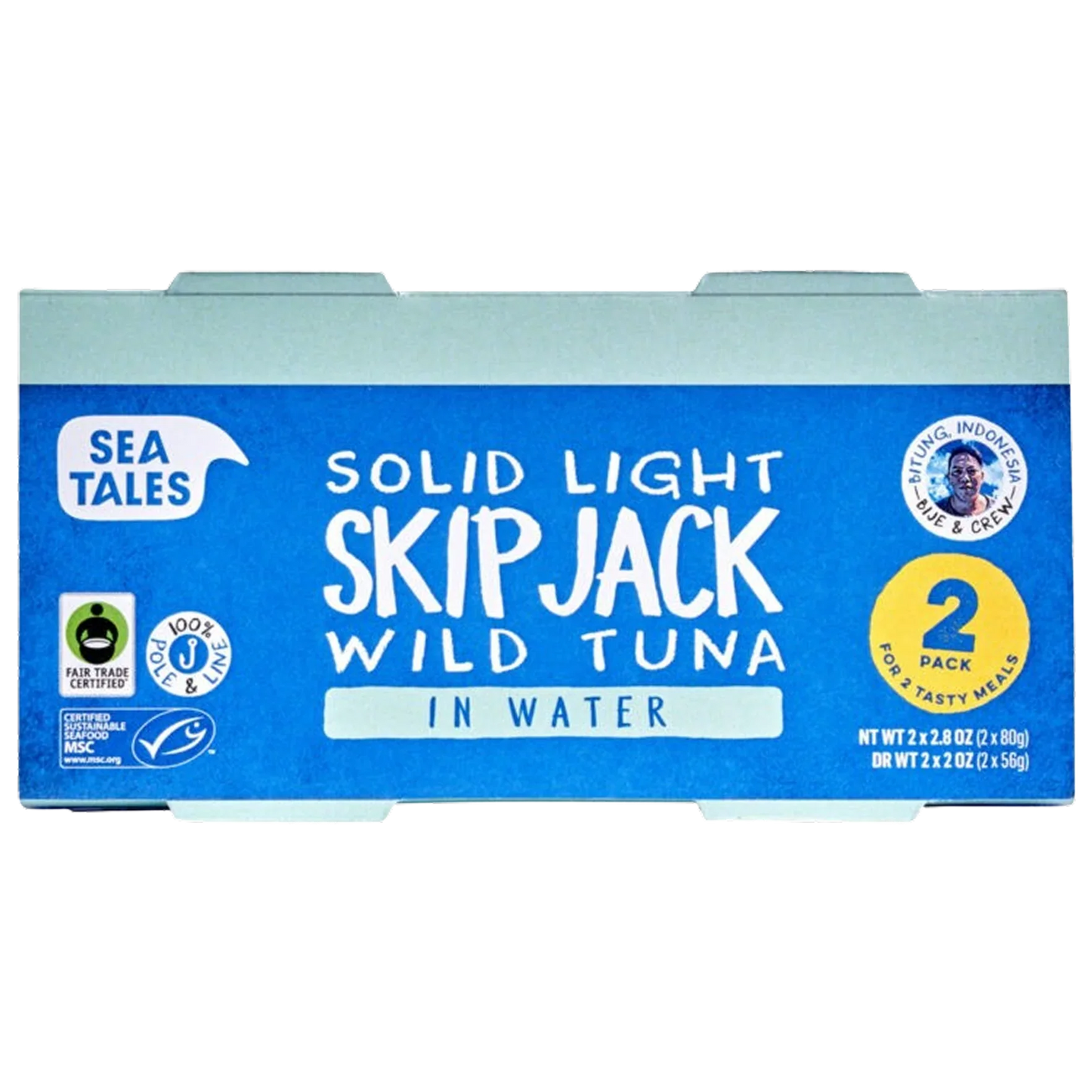 Solid Light Skipjack Wild Tuna In Water (2 Pack)