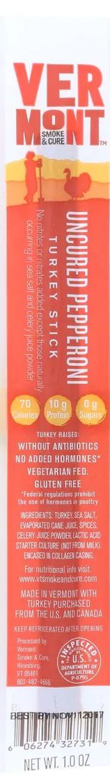 Uncured Turkey Pepperoni Sticks (24 Pack)