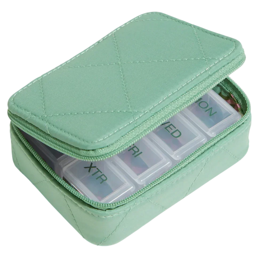 Essential Travel Pill Case - Beryl Green
