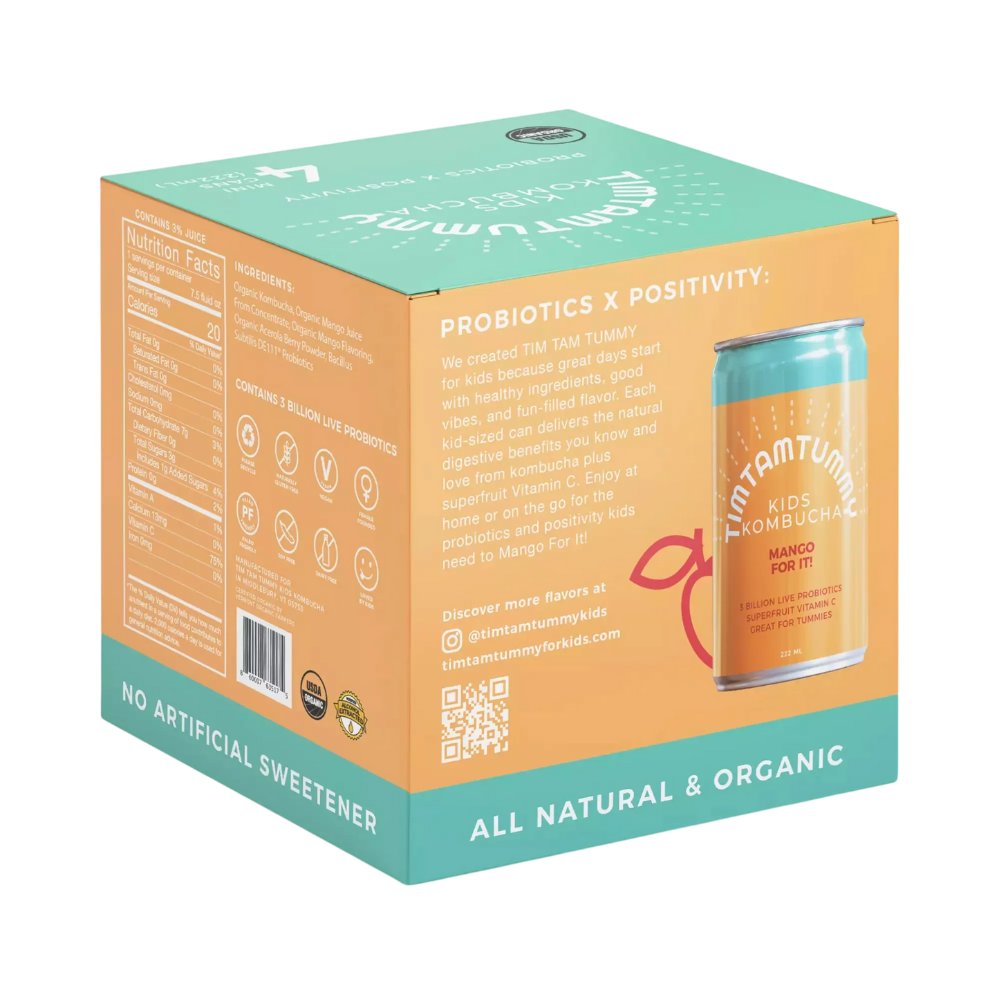 Kids Mango Kombucha (4 CT)