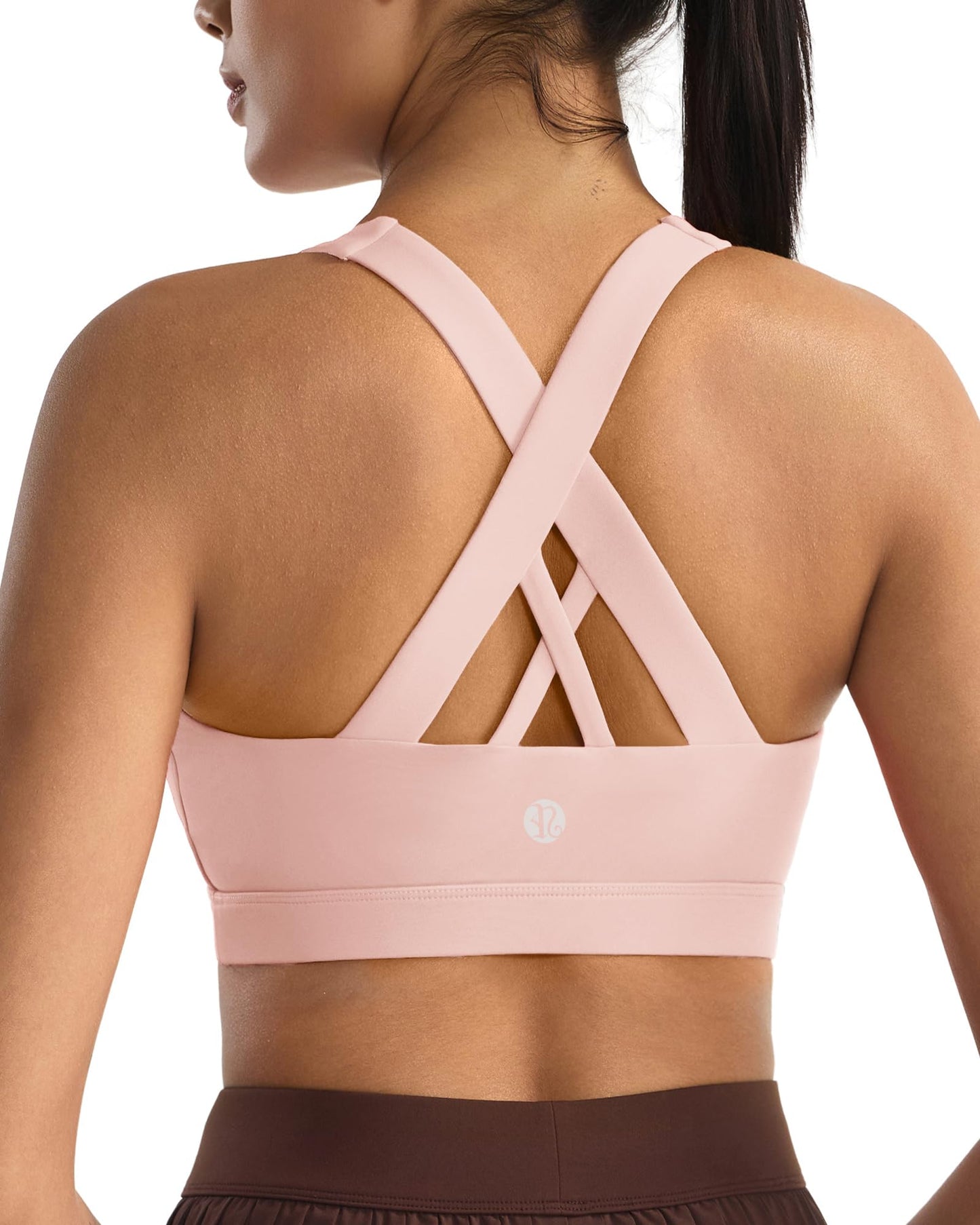 RUNNING GIRL® Medium-Support Criss-Cross Sports Bra | Removable Pads & Strappy Back