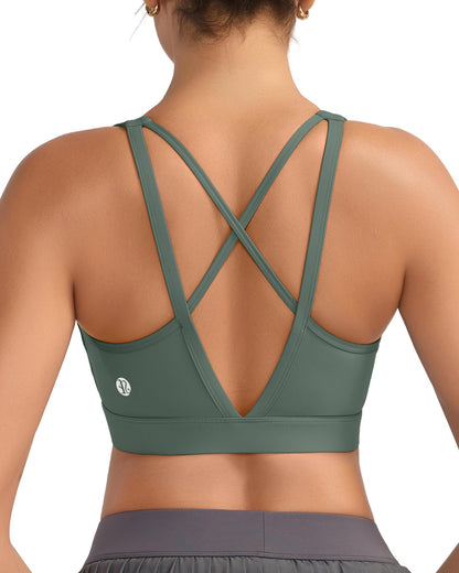 RUNNING GIRL® Medium-High Support Crisscross Back 2-in-1 Versatile Sports Bra