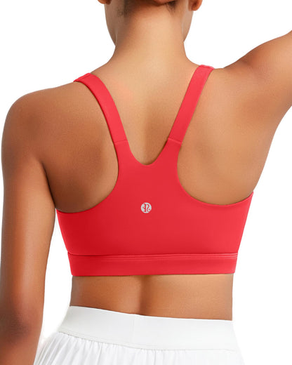 RUNNING GIRL® High-Impact Crisscross Back Sports Bra with Removable Pads