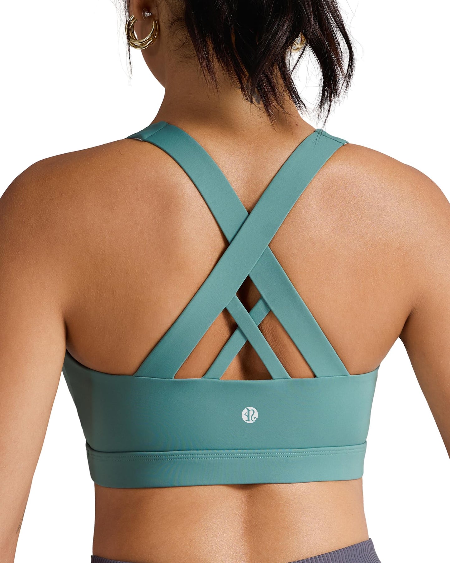 RUNNING GIRL® Medium-Support Criss-Cross Sports Bra | Removable Pads & Strappy Back