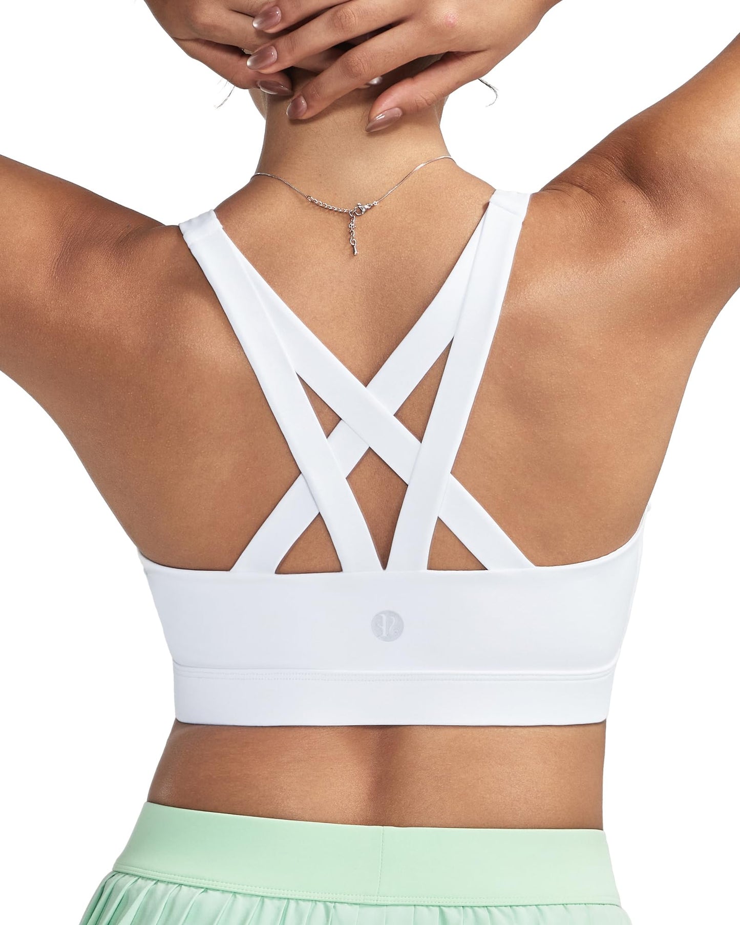 RUNNING GIRL® Medium-Support Strappy Sports Bra | Removable Cups & Wide Straps for Yoga Gym