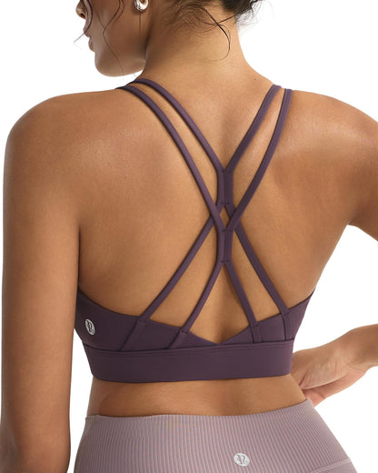 RUNNING GIRL® Sexy Crisscross Yoga Bra | Thin Breathable Strappy Back Sports Bra