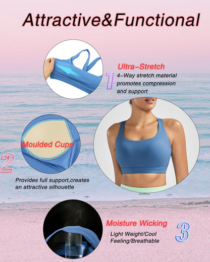 RUNNING GIRL® High-Support Sculpt Sports Bra - Fixed Molded Cups