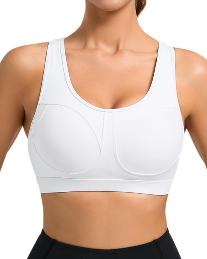 RUNNING GIRL® High-Impact Racerback Sports Bra | Molded Cup High Support Bra for Women