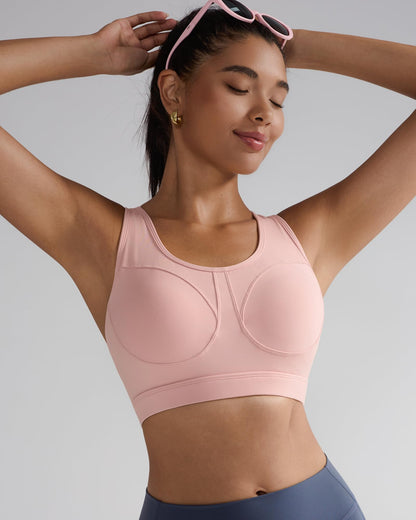 RUNNING GIRL® High-Impact Racerback Sports Bra | Molded Cup High Support Bra for Women