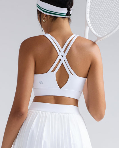 RUNNING GIRL® Medium-High Support Crisscross Back 2-1 Versatile Sports Bra