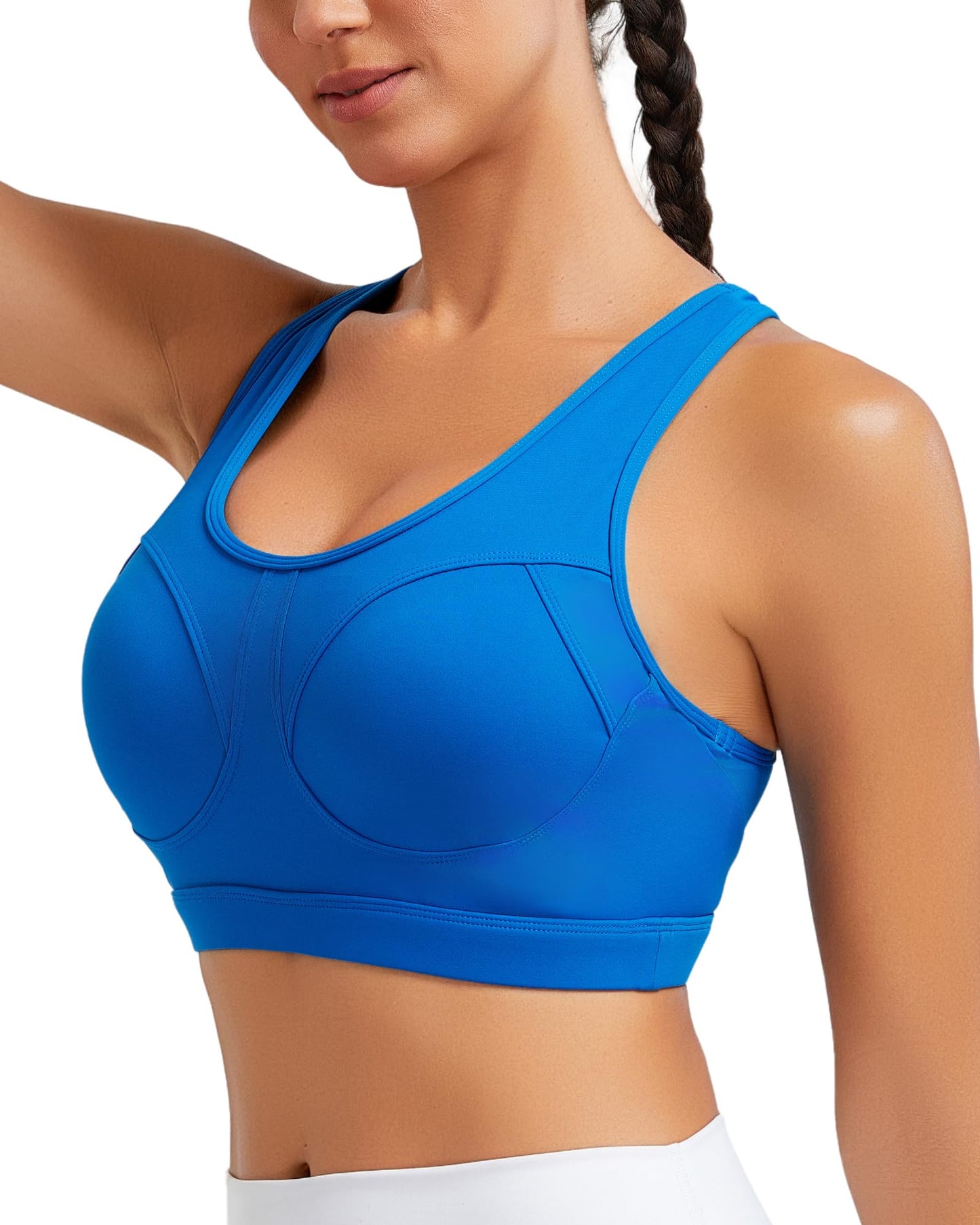 RUNNING GIRL® High-Impact Racerback Sports Bra | Molded Cup High Support Bra for Women