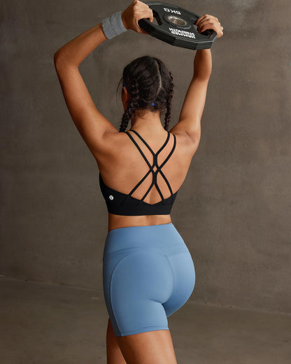 RUNNING GIRL® Strappy Criss-Cross Yoga Bra | Removable Cups & Medium Support Sculpting Bra