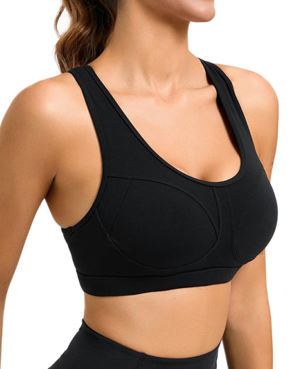 RUNNING GIRL® High-Impact Racerback Sports Bra | Molded Cup High Support Bra for Women