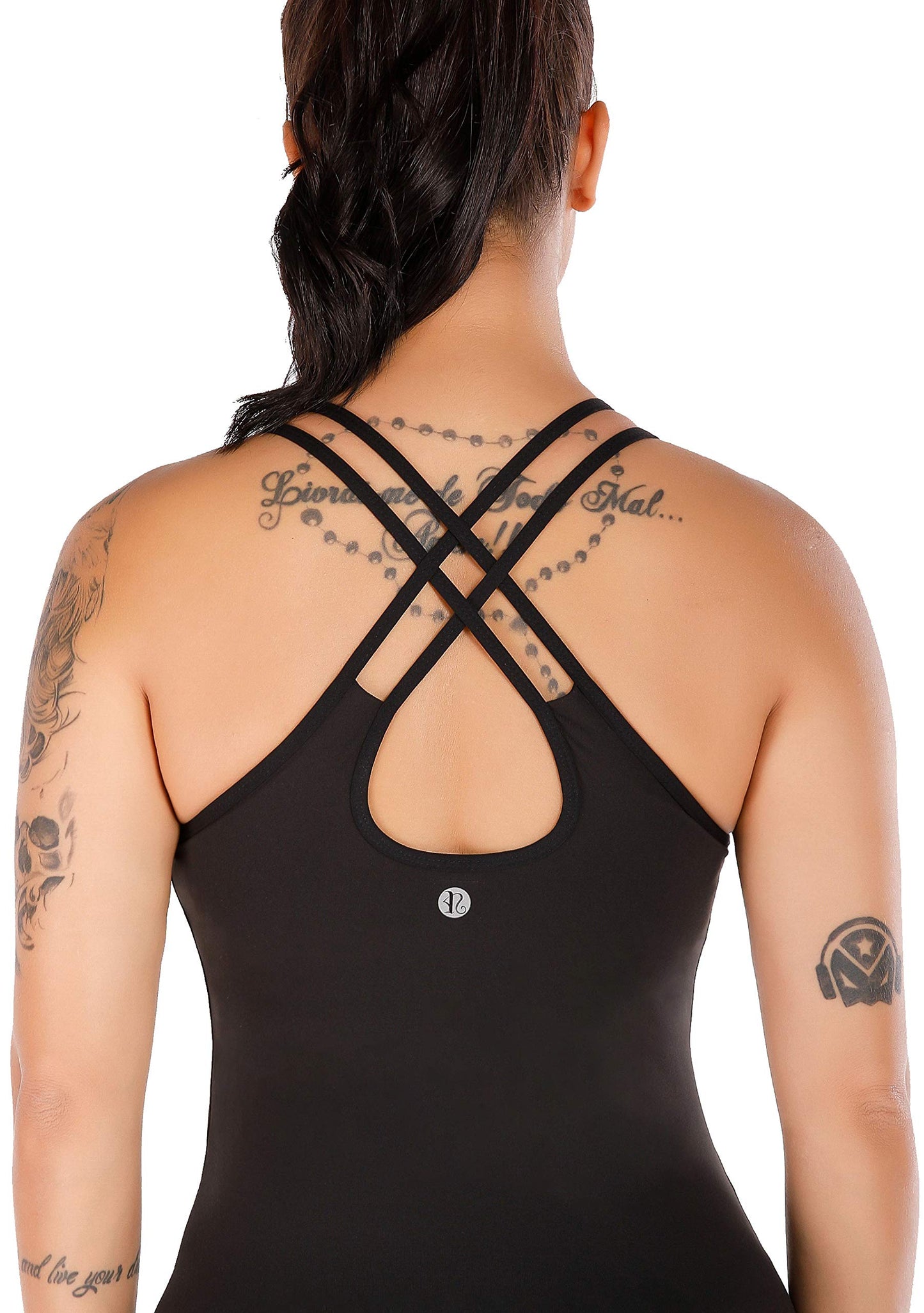 RUNNING GIRL® Sculpt Strappy Yoga Tank Top | Built-in Shelf Bra with Light Support