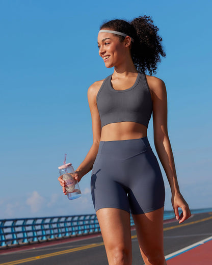 RUNNING GIRL® Strappy Criss-Cross Padded Yoga Bra